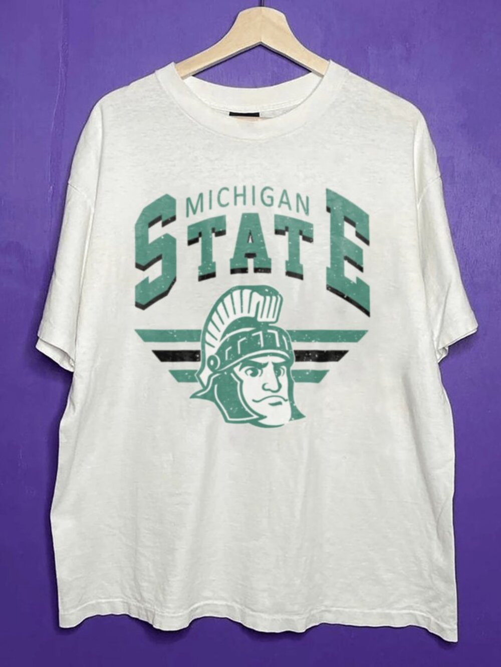 Vintage Michigan State Spartans Football Shirt, Michigan State University Shirt